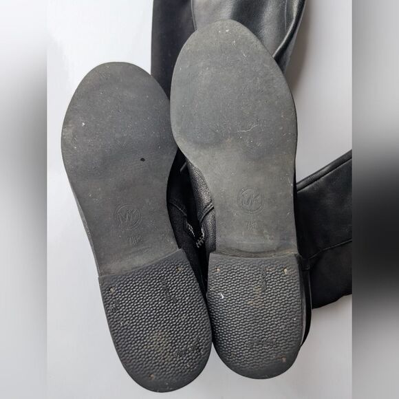 Michael Kors Black Nappa Leather Bromley Riding Tall Boot Us 7.5 - Picture 7 of 16